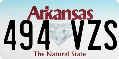 AR license plate 494VZS