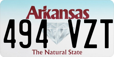 AR license plate 494VZT