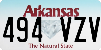 AR license plate 494VZV