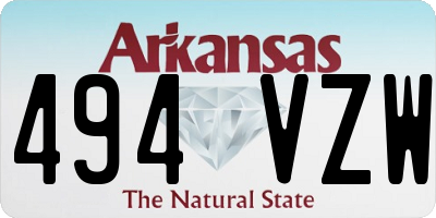 AR license plate 494VZW