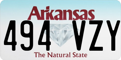 AR license plate 494VZY