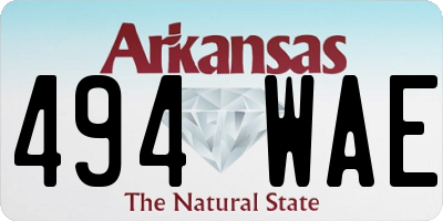 AR license plate 494WAE