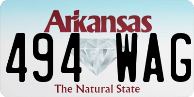 AR license plate 494WAG