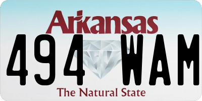 AR license plate 494WAM