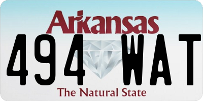 AR license plate 494WAT