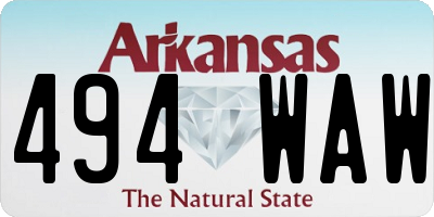 AR license plate 494WAW