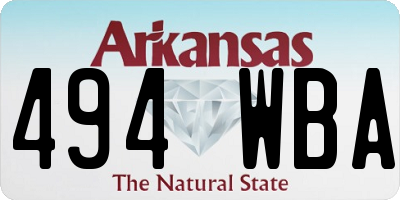 AR license plate 494WBA