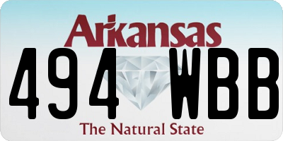 AR license plate 494WBB