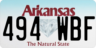AR license plate 494WBF