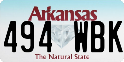 AR license plate 494WBK