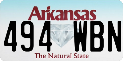 AR license plate 494WBN
