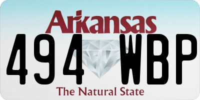 AR license plate 494WBP