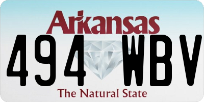 AR license plate 494WBV