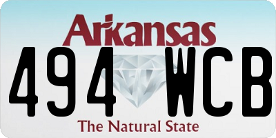 AR license plate 494WCB