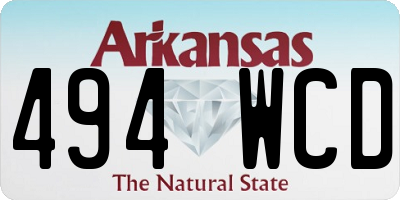 AR license plate 494WCD