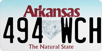 AR license plate 494WCH