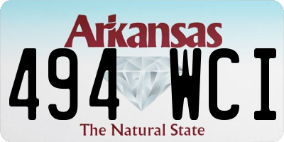 AR license plate 494WCI