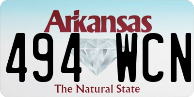 AR license plate 494WCN
