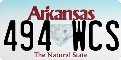 AR license plate 494WCS