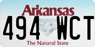 AR license plate 494WCT