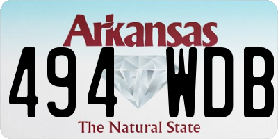 AR license plate 494WDB