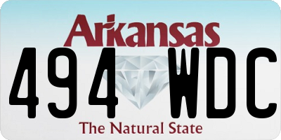AR license plate 494WDC