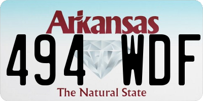 AR license plate 494WDF