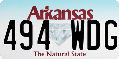AR license plate 494WDG
