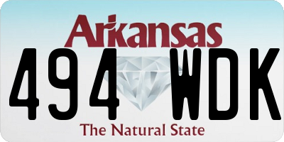 AR license plate 494WDK
