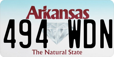 AR license plate 494WDN