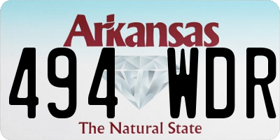 AR license plate 494WDR