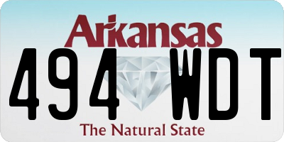 AR license plate 494WDT