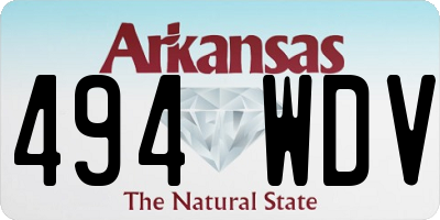 AR license plate 494WDV