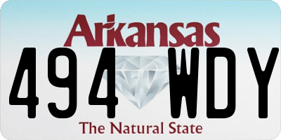 AR license plate 494WDY