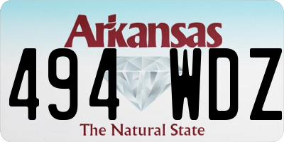 AR license plate 494WDZ