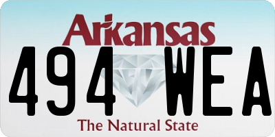 AR license plate 494WEA