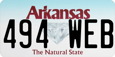 AR license plate 494WEB