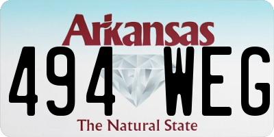 AR license plate 494WEG