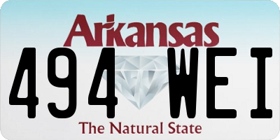 AR license plate 494WEI