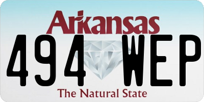 AR license plate 494WEP