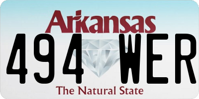AR license plate 494WER