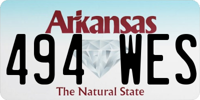AR license plate 494WES