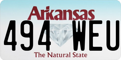 AR license plate 494WEU