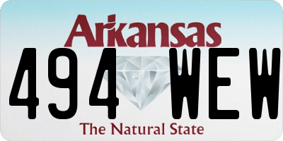 AR license plate 494WEW