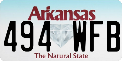 AR license plate 494WFB