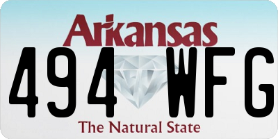 AR license plate 494WFG