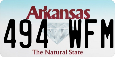 AR license plate 494WFM