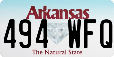 AR license plate 494WFQ