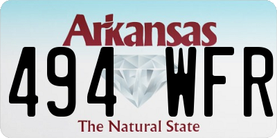 AR license plate 494WFR