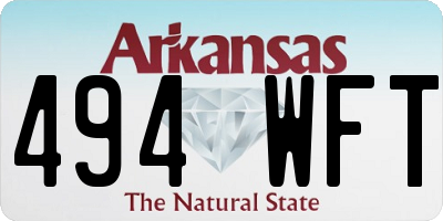 AR license plate 494WFT